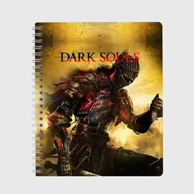 Тетрадь с принтом Dark Souls 14 , 100% бумага | 48 листов, плотность листов — 60 г/м2, плотность картонной обложки — 250 г/м2. Листы скреплены сбоку удобной пружинной спиралью. Уголки страниц и обложки скругленные. Цвет линий — светло-серый
 | dark souls