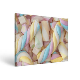Холст прямоугольный с принтом Зефир , 100% ПВХ |  | Тематика изображения на принте: candy | еда | зефир | конфеты | мармелад | сладкое