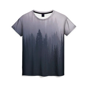 Женская футболка 3D с принтом Лесок , 100% полиэфир ( синтетическое хлопкоподобное полотно) | прямой крой, круглый вырез горловины, длина до линии бедер | 