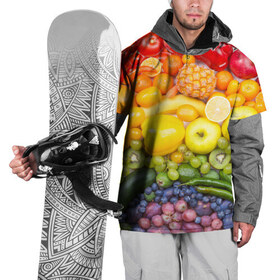 Накидка на куртку 3D с принтом Плоды , 100% полиэстер |  | овощи | фрукты | ягоды
