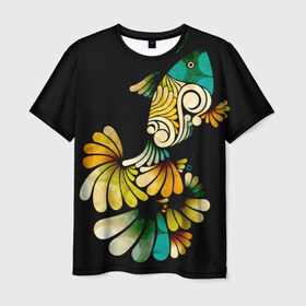Мужская футболка 3D с принтом Рыбка , 100% полиэфир | прямой крой, круглый вырез горловины, длина до линии бедер | золотая рыбка | рыба