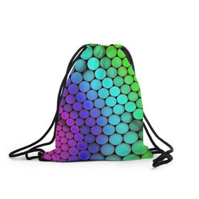 Рюкзак-мешок 3D с принтом Цветные шары , 100% полиэстер | плотность ткани — 200 г/м2, размер — 35 х 45 см; лямки — толстые шнурки, застежка на шнуровке, без карманов и подкладки | абстракция | краски | круги | цвета | шары