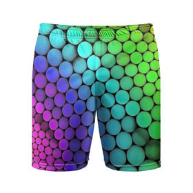 Мужские шорты 3D спортивные с принтом Цветные шары ,  |  | абстракция | краски | круги | цвета | шары