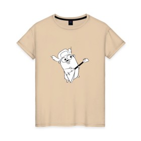 Женская футболка хлопок с принтом Golang балалайка , 100% хлопок | прямой крой, круглый вырез горловины, длина до линии бедер, слегка спущенное плечо | Тематика изображения на принте: go | golang
