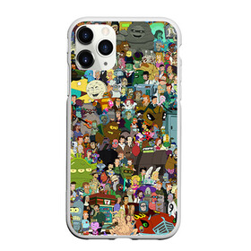 Чехол для iPhone 11 Pro Max матовый с принтом Futurama , Силикон |  | bender | fry | futurama | mult | бендер | бэндер | лила | мульт | мультсериал | мульфильмы | фрай | футутрама