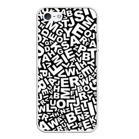 Чехол для iPhone 5/5S матовый с принтом Английский алфавит , Силикон | Область печати: задняя сторона чехла, без боковых панелей | алфавит | английский язык | буквы | оформление | слой | текстура | трайбл | узор | фон