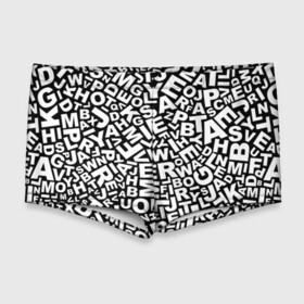 Мужские купальные плавки 3D с принтом Английский алфавит , Полиэстер 85%, Спандекс 15% |  | Тематика изображения на принте: алфавит | английский язык | буквы | оформление | слой | текстура | трайбл | узор | фон