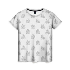 Женская футболка 3D с принтом Лента Мёбиуса , 100% полиэфир ( синтетическое хлопкоподобное полотно) | прямой крой, круглый вырез горловины, длина до линии бедер | абстракция | иллюзия | фигура