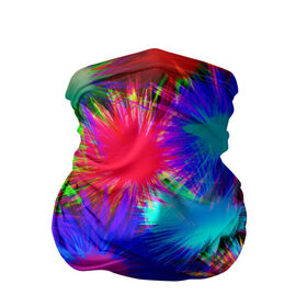 Бандана-труба 3D с принтом Взрывы красок , 100% полиэстер, ткань с особыми свойствами — Activecool | плотность 150‒180 г/м2; хорошо тянется, но сохраняет форму | краска | красный | текстуры