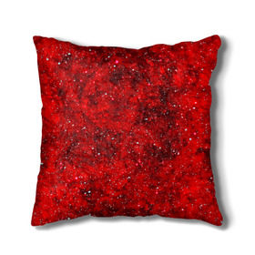 Подушка 3D с принтом Red Star , наволочка – 100% полиэстер, наполнитель – холлофайбер (легкий наполнитель, не вызывает аллергию). | состоит из подушки и наволочки. Наволочка на молнии, легко снимается для стирки | абстракция | арт | брызги | краска | красный | цветные