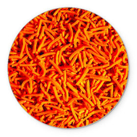 Коврик круглый с принтом Морковь , резина и полиэстер | круглая форма, изображение наносится на всю лицевую часть | Тематика изображения на принте: морковь | овощи | оранжевый | салат