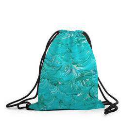Рюкзак-мешок 3D с принтом Голубая краска , 100% полиэстер | плотность ткани — 200 г/м2, размер — 35 х 45 см; лямки — толстые шнурки, застежка на шнуровке, без карманов и подкладки | абстракция | абстракция красок | краска
