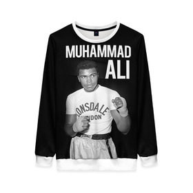 Женский свитшот 3D с принтом Muhammad Ali , 100% полиэстер с мягким внутренним слоем | круглый вырез горловины, мягкая резинка на манжетах и поясе, свободная посадка по фигуре | ali | boxing | muhammad ali |   |  muhammad |  бокс | али | боксер | мухамад. мухаммад | мухаммед | мухаммед али