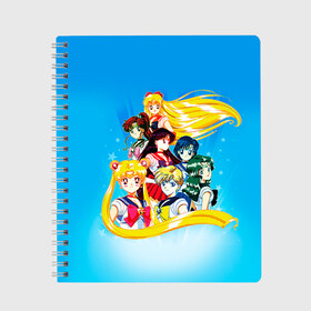 Тетрадь с принтом Sailor Moon , 100% бумага | 48 листов, плотность листов — 60 г/м2, плотность картонной обложки — 250 г/м2. Листы скреплены сбоку удобной пружинной спиралью. Уголки страниц и обложки скругленные. Цвет линий — светло-серый
 | Тематика изображения на принте: anime | sailor moon | sailormoon | аниме | красавица воин сейлор мун | сейлор мун | сейлормун | усаги | усаги цукино | цукино