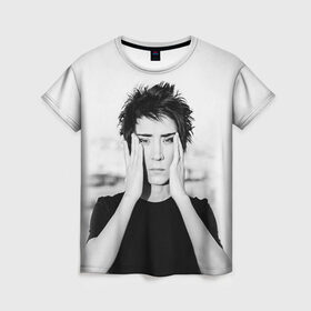 Женская футболка 3D с принтом Zemfira , 100% полиэфир ( синтетическое хлопкоподобное полотно) | прямой крой, круглый вырез горловины, длина до линии бедер | zemfira | земфира | рок | русский рок