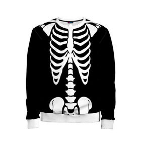 Детский свитшот 3D с принтом Скелет , 100% полиэстер | свободная посадка, прямой крой, мягкая тканевая резинка на рукавах и понизу свитшота | Тематика изображения на принте: bones | halloween | кости | костюм | прикол | прикольная картинка | скелет | тело | хеллоуин