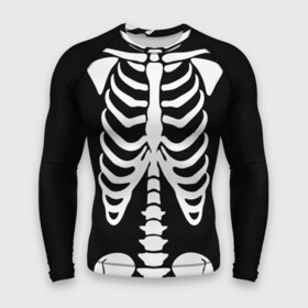 Мужской рашгард 3D с принтом Скелет ,  |  | Тематика изображения на принте: bones | halloween | кости | костюм | прикол | прикольная картинка | скелет | тело | хеллоуин