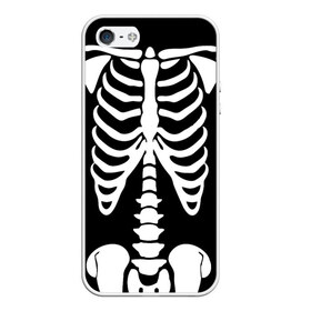 Чехол для iPhone 5/5S матовый с принтом Скелет , Силикон | Область печати: задняя сторона чехла, без боковых панелей | bones | halloween | кости | костюм | прикол | прикольная картинка | скелет | тело | хеллоуин