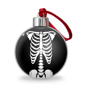 Ёлочный шар с принтом Скелет , Пластик | Диаметр: 77 мм | Тематика изображения на принте: bones | halloween | кости | костюм | прикол | прикольная картинка | скелет | тело | хеллоуин