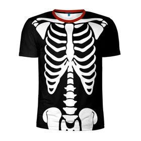 Мужская футболка 3D спортивная с принтом Скелет , 100% полиэстер с улучшенными характеристиками | приталенный силуэт, круглая горловина, широкие плечи, сужается к линии бедра | Тематика изображения на принте: bones | halloween | кости | костюм | прикол | прикольная картинка | скелет | тело | хеллоуин