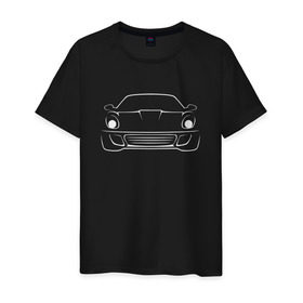 Мужская футболка хлопок с принтом Porsche , 100% хлопок | прямой крой, круглый вырез горловины, длина до линии бедер, слегка спущенное плечо. | porsche | порше