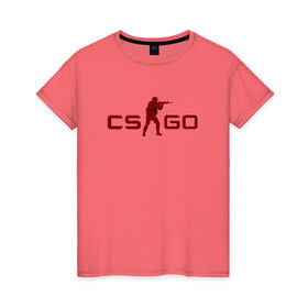 Женская футболка хлопок с принтом cs:go - Crimson Web Style (Кровавая паутина) , 100% хлопок | прямой крой, круглый вырез горловины, длина до линии бедер, слегка спущенное плечо | cs | csgo | go | бордовый | красный | кровь | кс | цвет