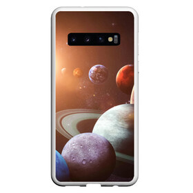 Чехол для Samsung Galaxy S10 с принтом Планеты солнечной системы , Силикон | Область печати: задняя сторона чехла, без боковых панелей | венера | звезды | земля | космос | марс | меркурий | сатурн | солнце | уран | юпитер