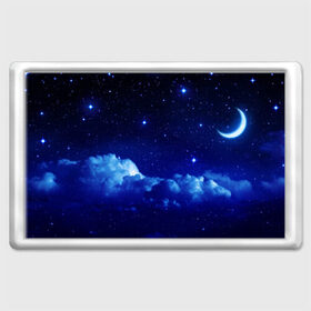 Магнит 45*70 с принтом Звёздное небо , Пластик | Размер: 78*52 мм; Размер печати: 70*45 | звезды | луна | месяц | ночь