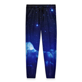 Женские брюки 3D с принтом Звёздное небо , полиэстер 100% | прямой крой, два кармана без застежек по бокам, с мягкой трикотажной резинкой на поясе и по низу штанин. В поясе для дополнительного комфорта — широкие завязки | Тематика изображения на принте: звезды | луна | месяц | ночь