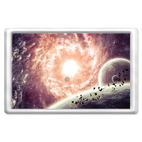 Магнит 45*70 с принтом Галактика , Пластик | Размер: 78*52 мм; Размер печати: 70*45 | Тематика изображения на принте: вселенная | галактика | звезды | планеты | туманность