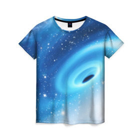 Женская футболка 3D с принтом Неизведанная галактика , 100% полиэфир ( синтетическое хлопкоподобное полотно) | прямой крой, круглый вырез горловины, длина до линии бедер | вселенная | галактика | звёзды | камета | космос | метеориты | метеоры | млечный путь | орбита | планеты | солнечная система