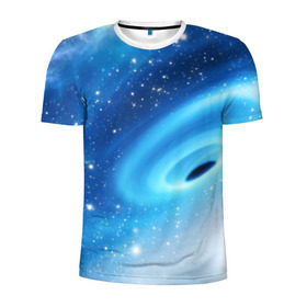 Мужская футболка 3D спортивная с принтом Неизведанная галактика , 100% полиэстер с улучшенными характеристиками | приталенный силуэт, круглая горловина, широкие плечи, сужается к линии бедра | вселенная | галактика | звёзды | камета | космос | метеориты | метеоры | млечный путь | орбита | планеты | солнечная система
