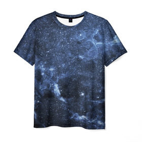 Мужская футболка 3D с принтом Безмолвный космос , 100% полиэфир | прямой крой, круглый вырез горловины, длина до линии бедер | Тематика изображения на принте: вселенная | галактика | звёзды | камета | космос | метеориты | метеоры | млечный путь | орбита | планеты | солнечная система