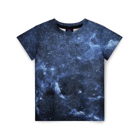 Детская футболка 3D с принтом Безмолвный космос , 100% гипоаллергенный полиэфир | прямой крой, круглый вырез горловины, длина до линии бедер, чуть спущенное плечо, ткань немного тянется | вселенная | галактика | звёзды | камета | космос | метеориты | метеоры | млечный путь | орбита | планеты | солнечная система