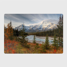 Магнитный плакат 3Х2 с принтом Осень в горах , Полимерный материал с магнитным слоем | 6 деталей размером 9*9 см | горы | лес | осень | пейзаж
