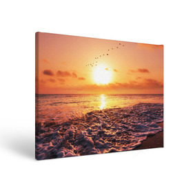 Холст прямоугольный с принтом Закат , 100% ПВХ |  | sunset | жара | закат | зной | косяк | лето | море | облака | океан | отдых | пена | песок | пляж | прибой | прилив | рассвет | солнце | стая птиц