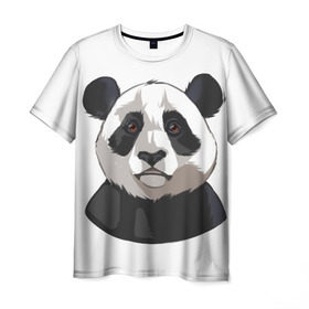 Мужская футболка 3D с принтом Panda , 100% полиэфир | прямой крой, круглый вырез горловины, длина до линии бедер | Тематика изображения на принте: милый | панда
