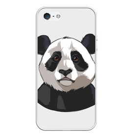 Чехол для iPhone 5/5S матовый с принтом Panda , Силикон | Область печати: задняя сторона чехла, без боковых панелей | милый | панда