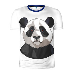 Мужская футболка 3D спортивная с принтом Panda , 100% полиэстер с улучшенными характеристиками | приталенный силуэт, круглая горловина, широкие плечи, сужается к линии бедра | милый | панда