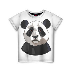Детская футболка 3D с принтом Panda , 100% гипоаллергенный полиэфир | прямой крой, круглый вырез горловины, длина до линии бедер, чуть спущенное плечо, ткань немного тянется | милый | панда