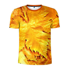 Мужская футболка 3D спортивная с принтом Золотая осень , 100% полиэстер с улучшенными характеристиками | приталенный силуэт, круглая горловина, широкие плечи, сужается к линии бедра | жёлтый | золотой | клён | красота | листва | листья | наряд | осень | осина | покров | природа