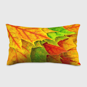 Подушка 3D антистресс с принтом Осенний наряд , наволочка — 100% полиэстер, наполнитель — вспененный полистирол | состоит из подушки и наволочки на молнии | жёлтый | зелёный | красный | листва | листья | оранжевый