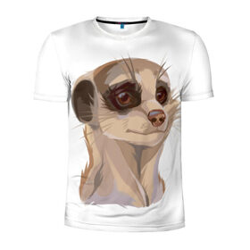 Мужская футболка 3D спортивная с принтом Meerkats , 100% полиэстер с улучшенными характеристиками | приталенный силуэт, круглая горловина, широкие плечи, сужается к линии бедра | Тематика изображения на принте: meerkats | животные | милый | сурикат | сурикаты