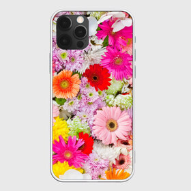 Чехол для iPhone 12 Pro Max с принтом Обилие цветов , Силикон |  | 8 марта | букет | георгина | изобилие | красота | куст | лето | обилие | петунья | подснежник | полевые | разные цветы | роза | ромашка | тюльпан | хризантема | цветочек | цветы