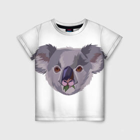 Детская футболка 3D с принтом Koala , 100% гипоаллергенный полиэфир | прямой крой, круглый вырез горловины, длина до линии бедер, чуть спущенное плечо, ткань немного тянется | животные | забавный | коала | милый