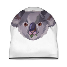 Шапка 3D с принтом Koala , 100% полиэстер | универсальный размер, печать по всей поверхности изделия | животные | забавный | коала | милый