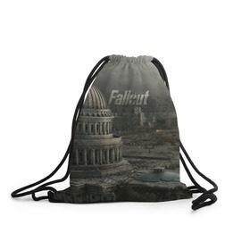 Рюкзак-мешок 3D с принтом Fallout , 100% полиэстер | плотность ткани — 200 г/м2, размер — 35 х 45 см; лямки — толстые шнурки, застежка на шнуровке, без карманов и подкладки | vault tec | фоллаут