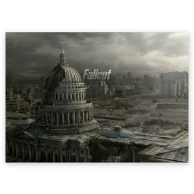 Поздравительная открытка с принтом Fallout , 100% бумага | плотность бумаги 280 г/м2, матовая, на обратной стороне линовка и место для марки
 | vault tec | фоллаут