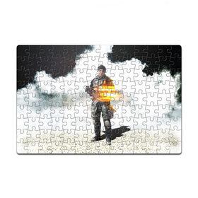 Пазл магнитный 126 элементов с принтом Battlefield 4 Soldier , полимерный материал с магнитным слоем | 126 деталей, размер изделия —  180*270 мм | art | battlefield