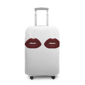 Чехол для чемодана 3D с принтом Lips , 86% полиэфир, 14% спандекс | двустороннее нанесение принта, прорези для ручек и колес | 